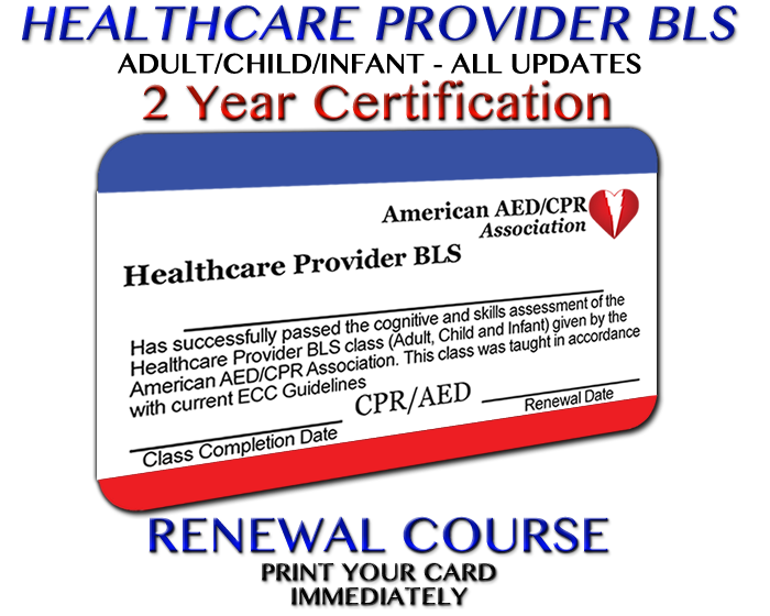 Aedcpr Healthcare Provider Bls Renewal Course Accredited In All 50 States
